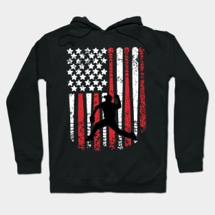 USA Baseball Flag Hoodie